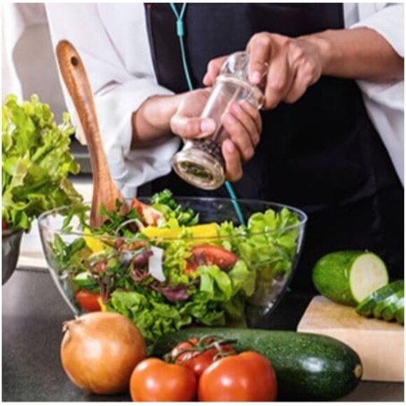 Natural Teak Wood 6Pcs Utensils Set Holder Non-stick wooden utensils durable - Picture 7 of 10